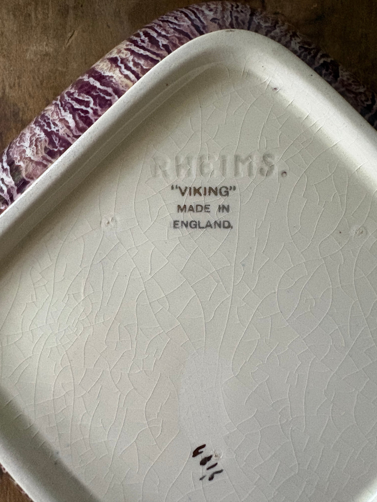 Vintage mid century drip glaze ceramic bowl 'Viking' Grimwades Ltd.