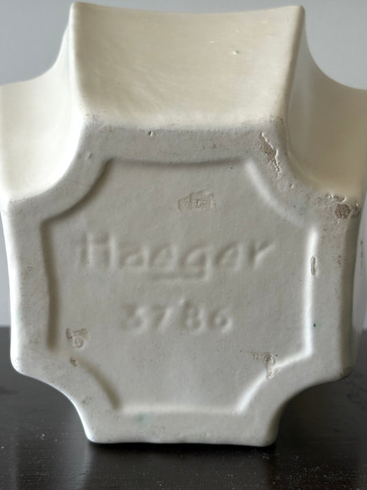 Pot de fleurs Haegar vintage, blanc cassé mat