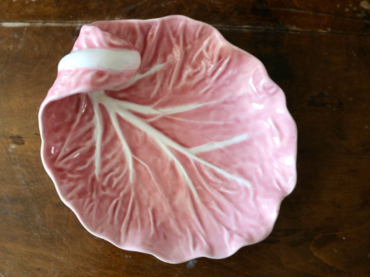 pink cabbage leaf Bordallo Pinheiro pottery