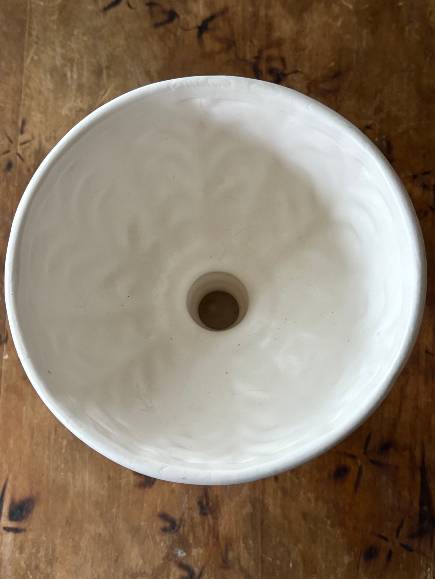 vintage white ceramic pedestal planter