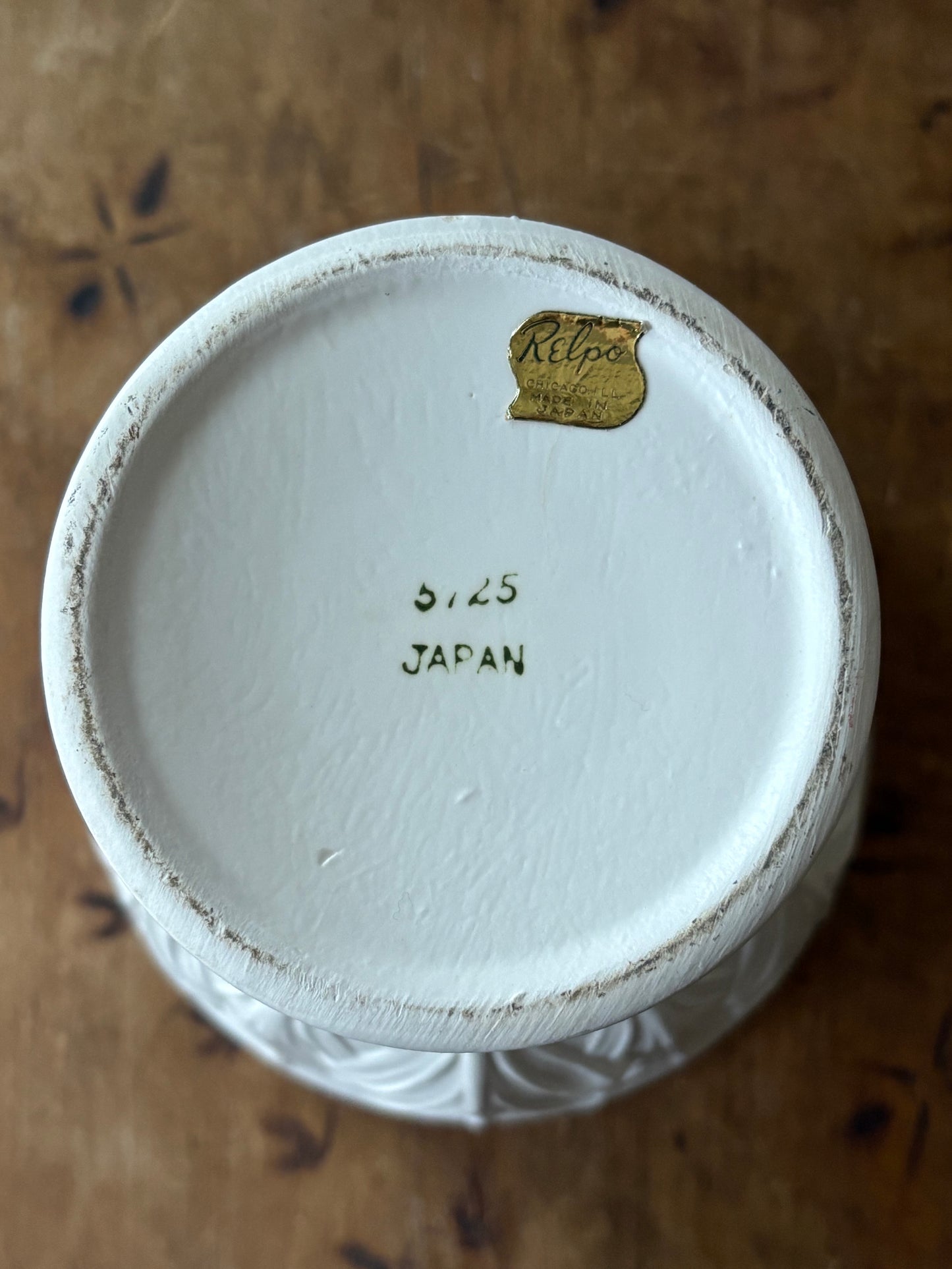 vintage white ceramic pedestal planter