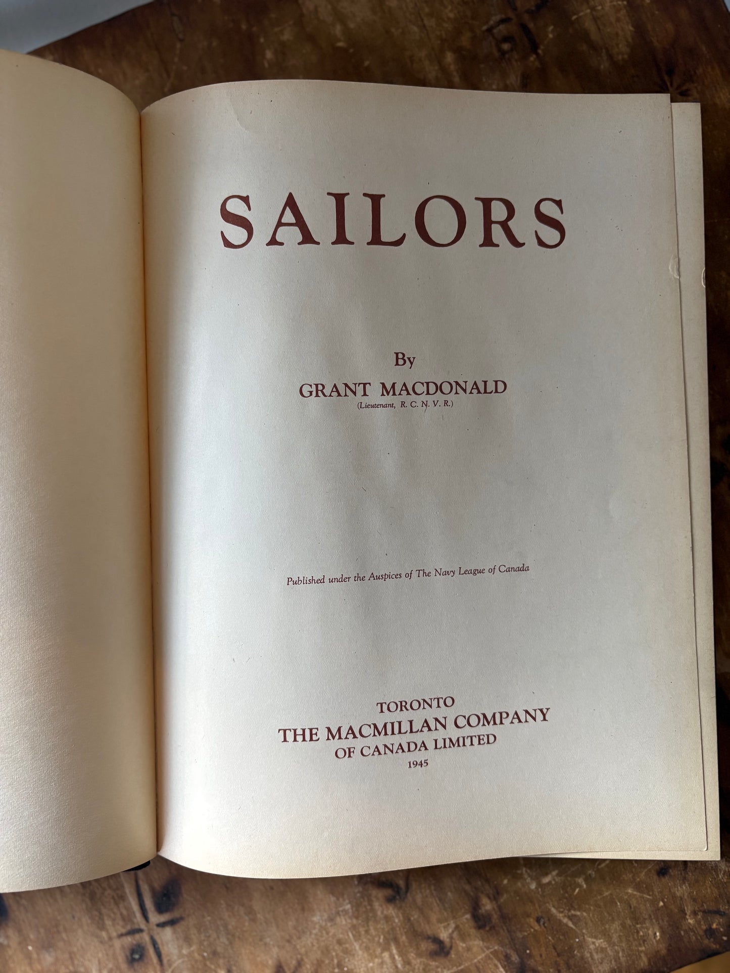 Vintage book "Sailors" by Grant MacDonald 1945