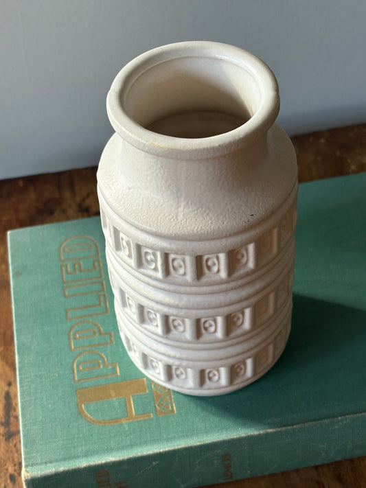 vintage mid century white Scheurich vase West Germany