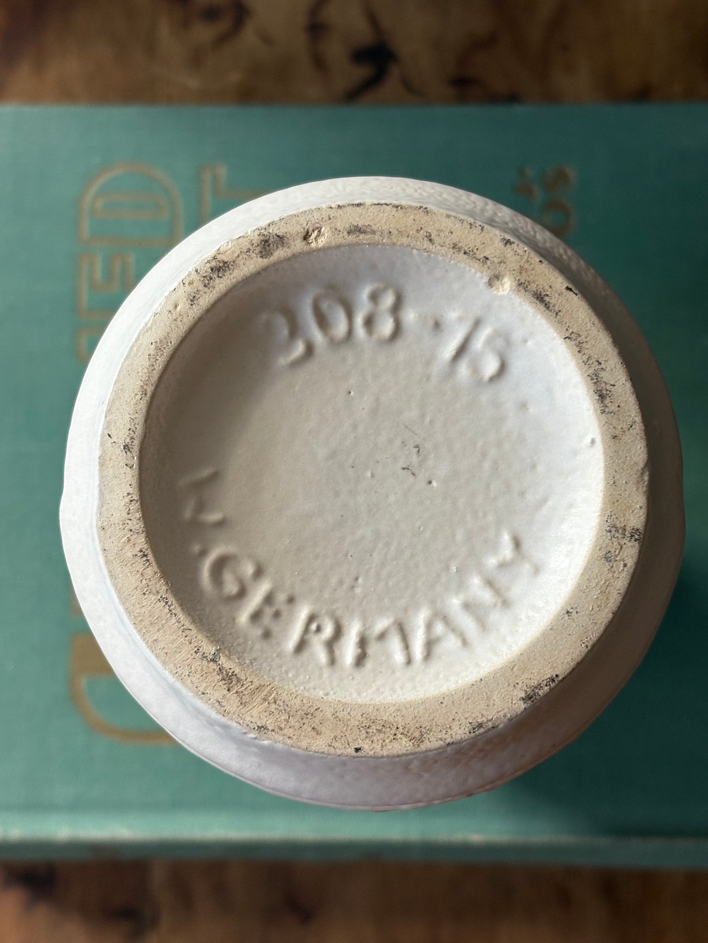 vintage mid century white Scheurich vase West Germany