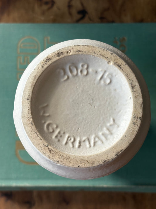 vintage mid century white Scheurich vase West Germany