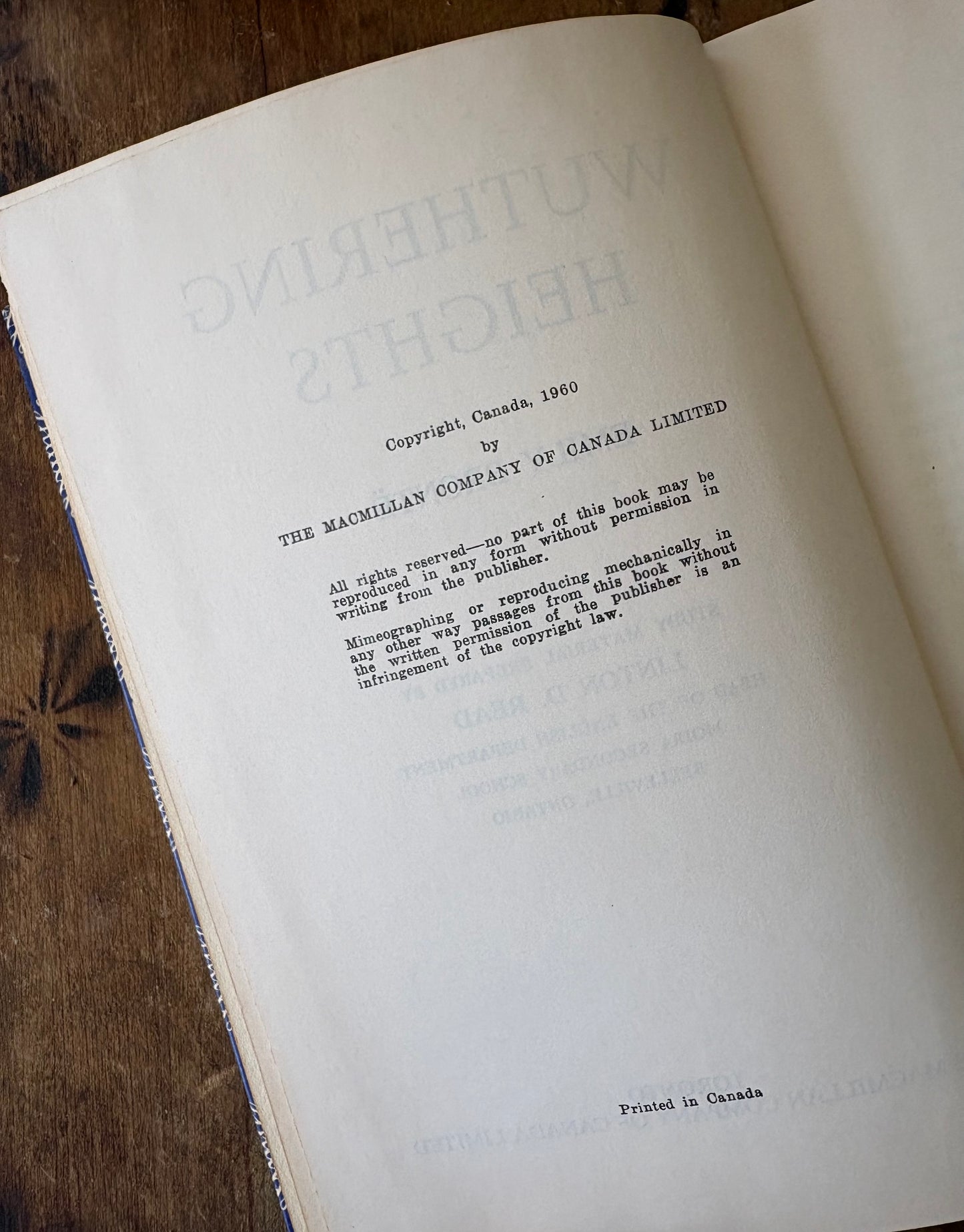 vintage Wuthering Heights novel by Emily Brontë