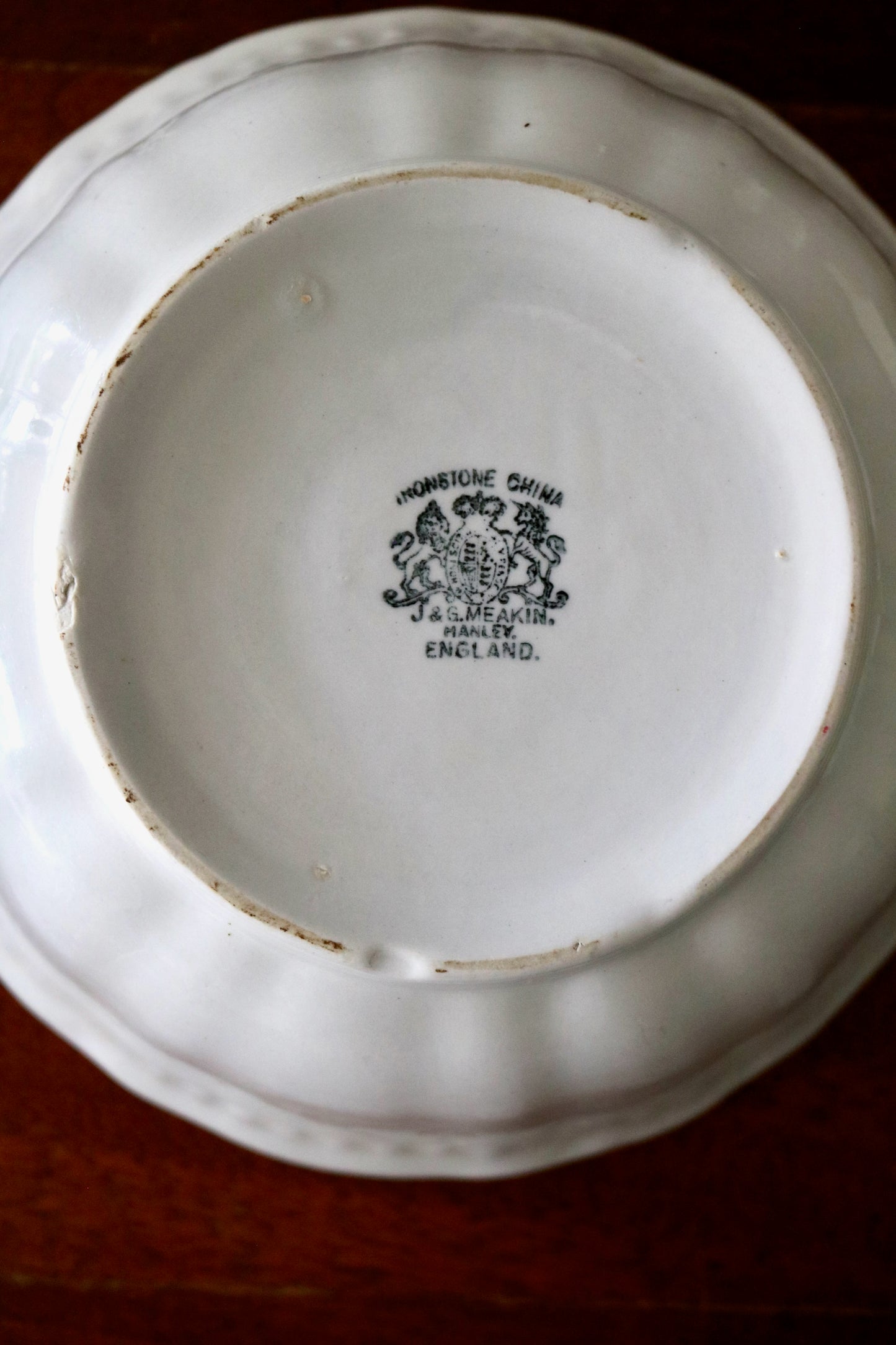 antique English Ironstone bowl