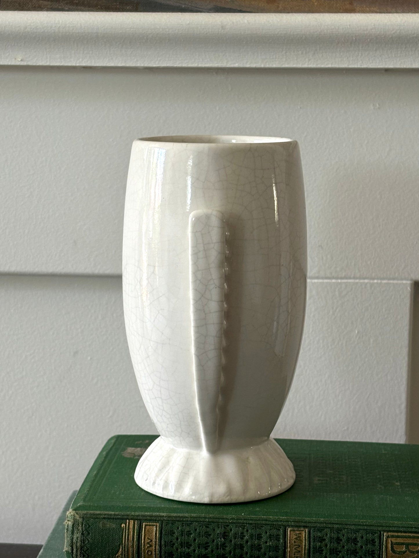 vintage white Art Deco vase