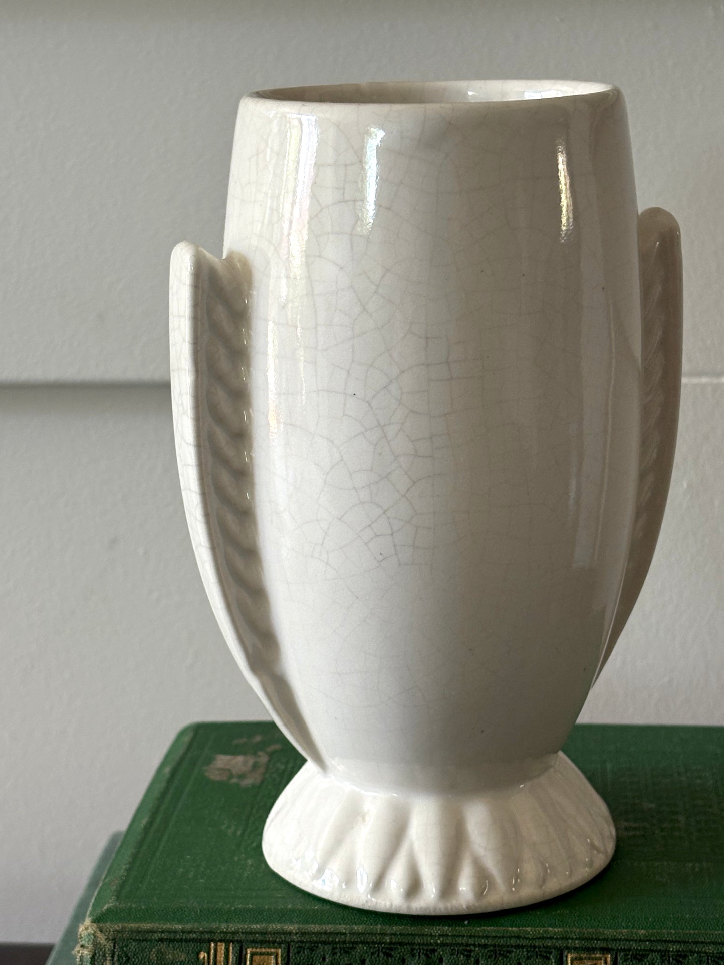 vintage white Art Deco vase