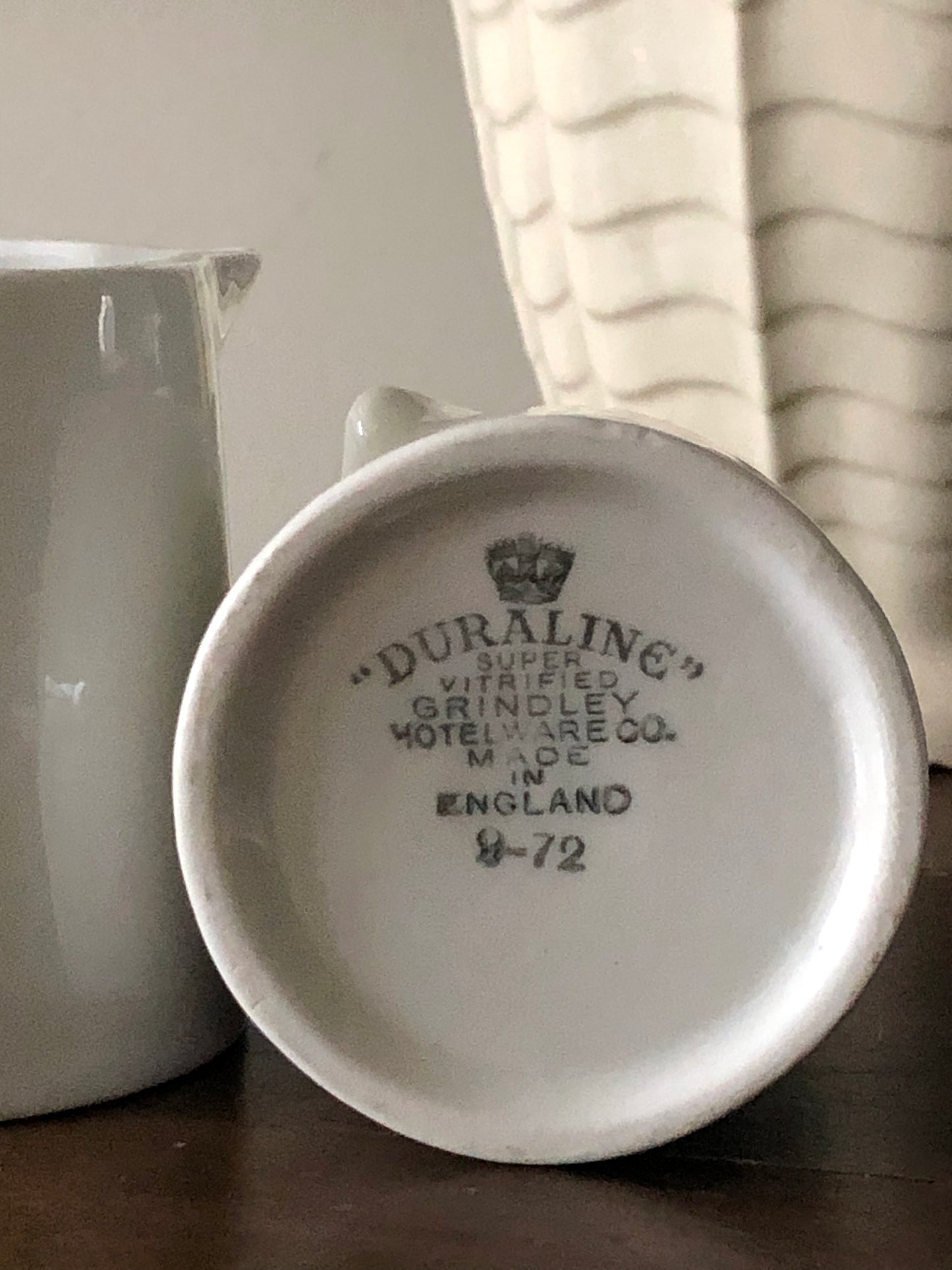 vintage Duraline Grindley Hotel Ware Co. creamers, set of 2