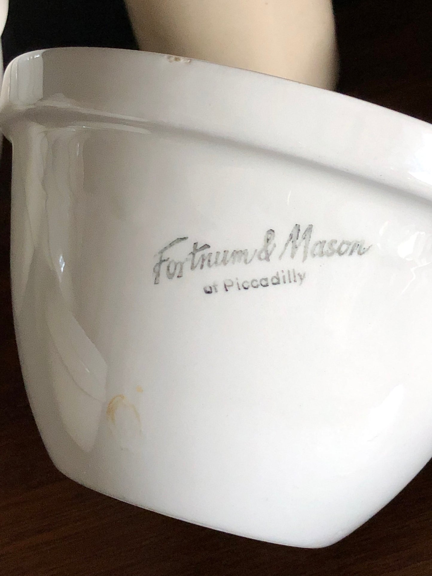 antique Fortnum & Mason English ironstone pudding bowl