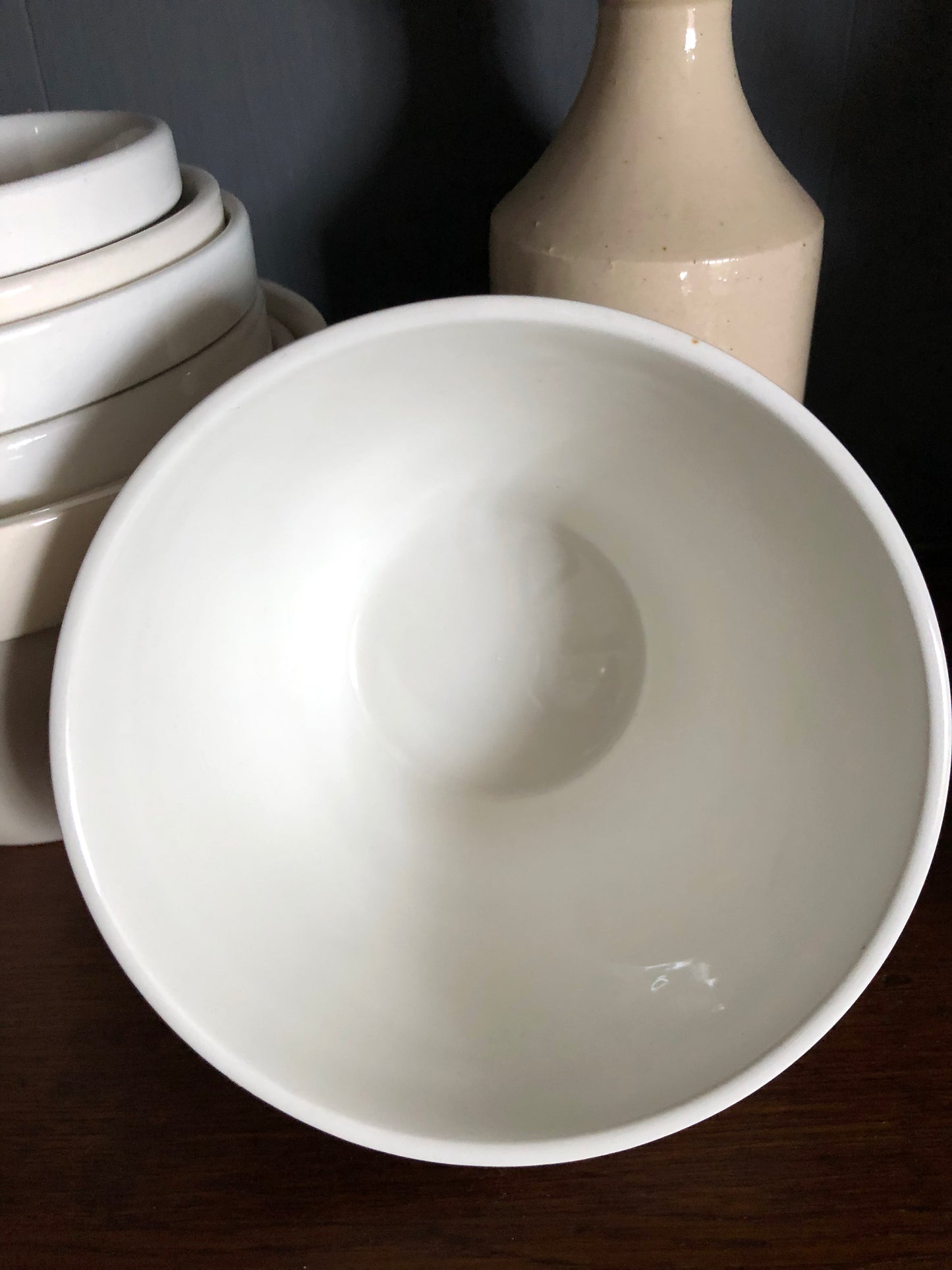 vintage white Fortnum & Mason ironstone pudding bowl